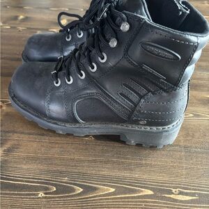 Harley-Davidson Sturdy Black Lace-Up Boots